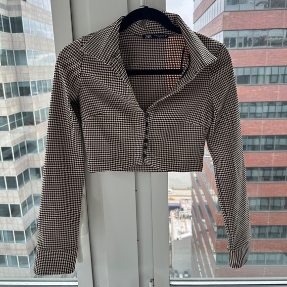 ZARA Houndstooth Crop - Picture 3 of 4